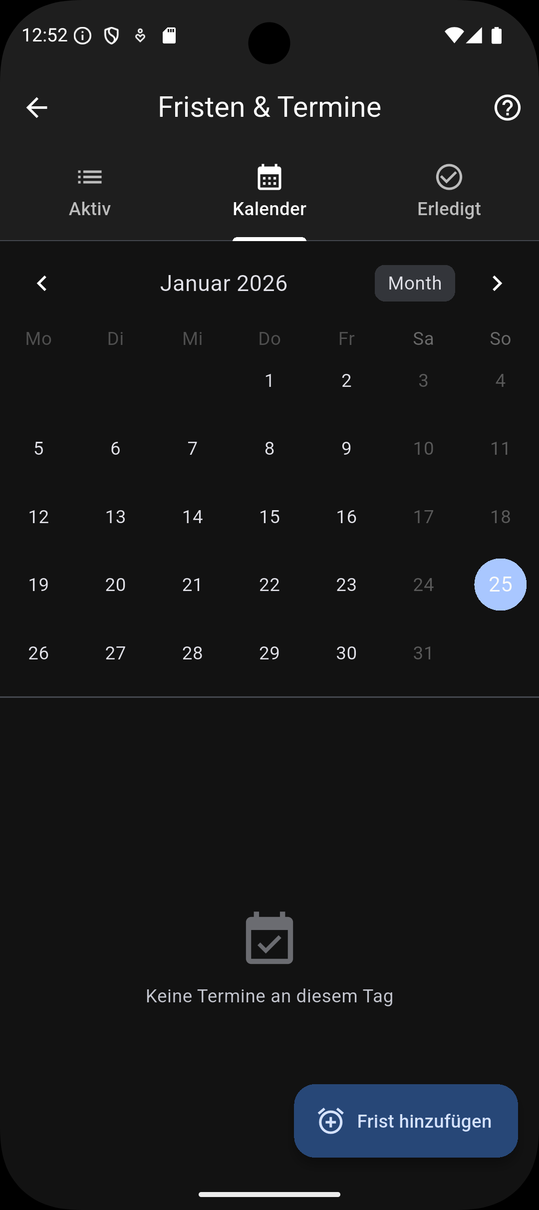 Fristen-Kalender Screenshot 2