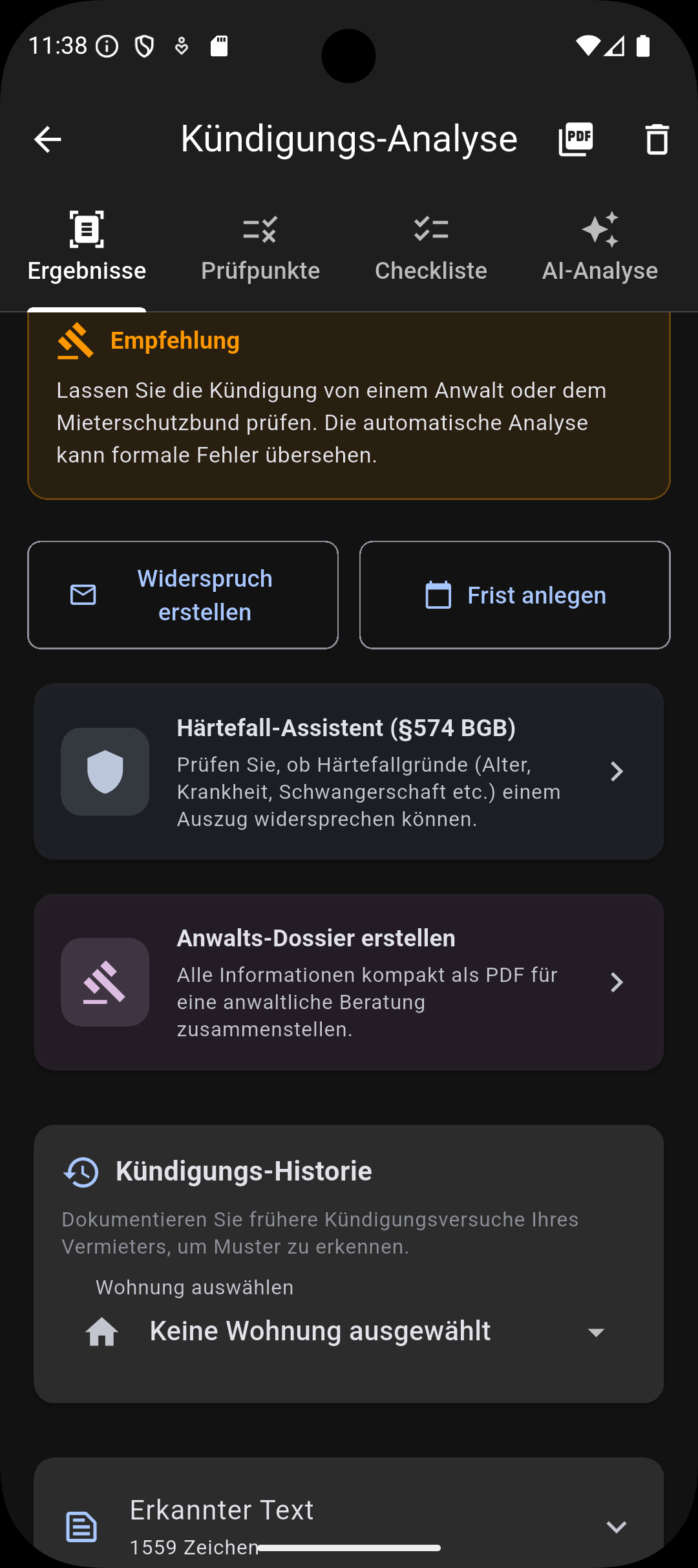 Kündigungs-Check Screenshot 3