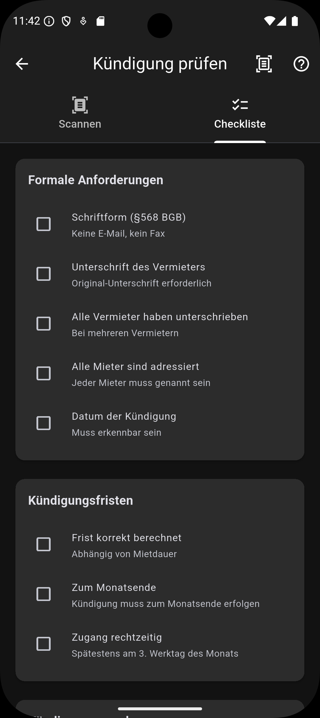 Kündigungs-Check Screenshot 4