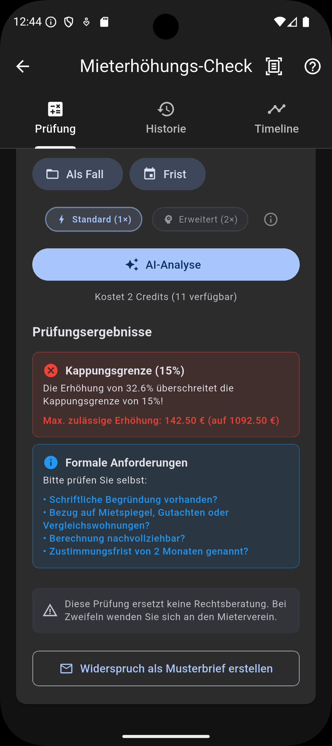 Mieterhöhungs-Check Screenshot 4